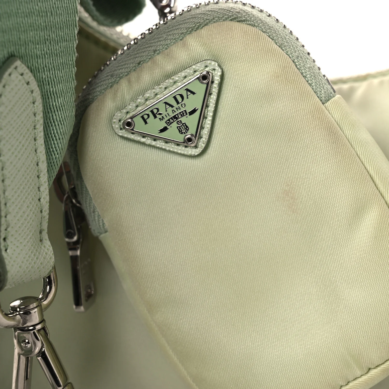 Re-Nylon Saffiano Re-Edition 2005 Shoulder Bag Acqua