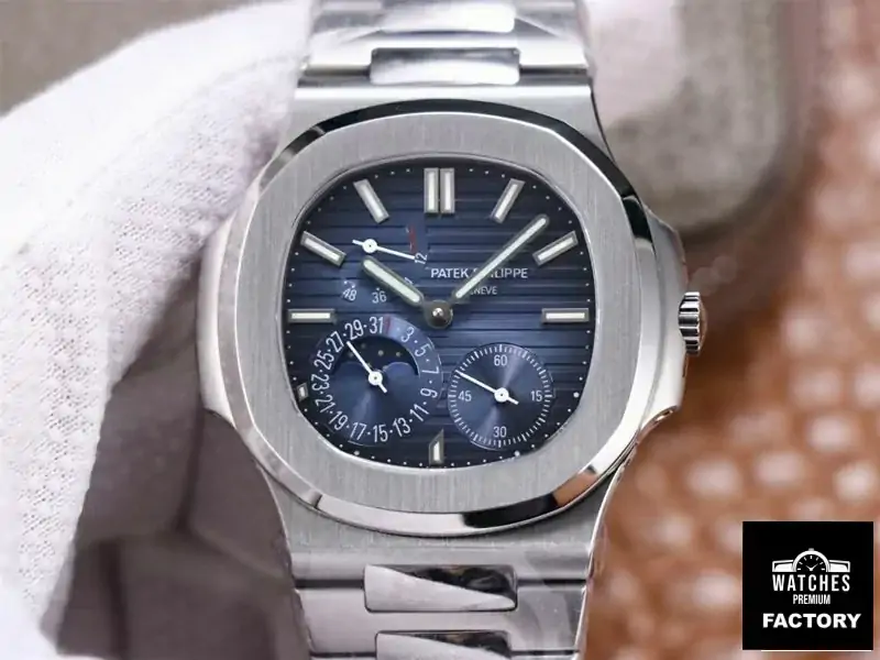 Patek Philippe Nautilus 5712 / 1A-001 PF Factory Blue Dial Steel Strap