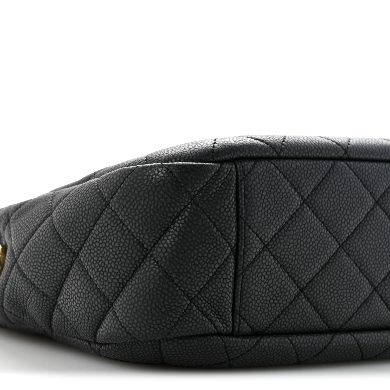 Caviar Quilted Large Coco Tassel Camera Case Black