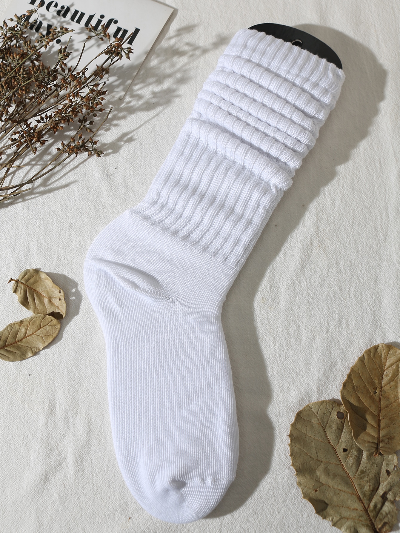 Chaussettes montantes unies