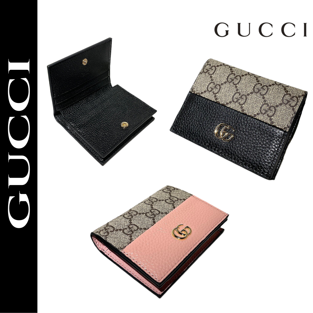 GUCCI【グッチ】 スタイリッシュなデザイン 超薄型短財布 持ち運び楽々