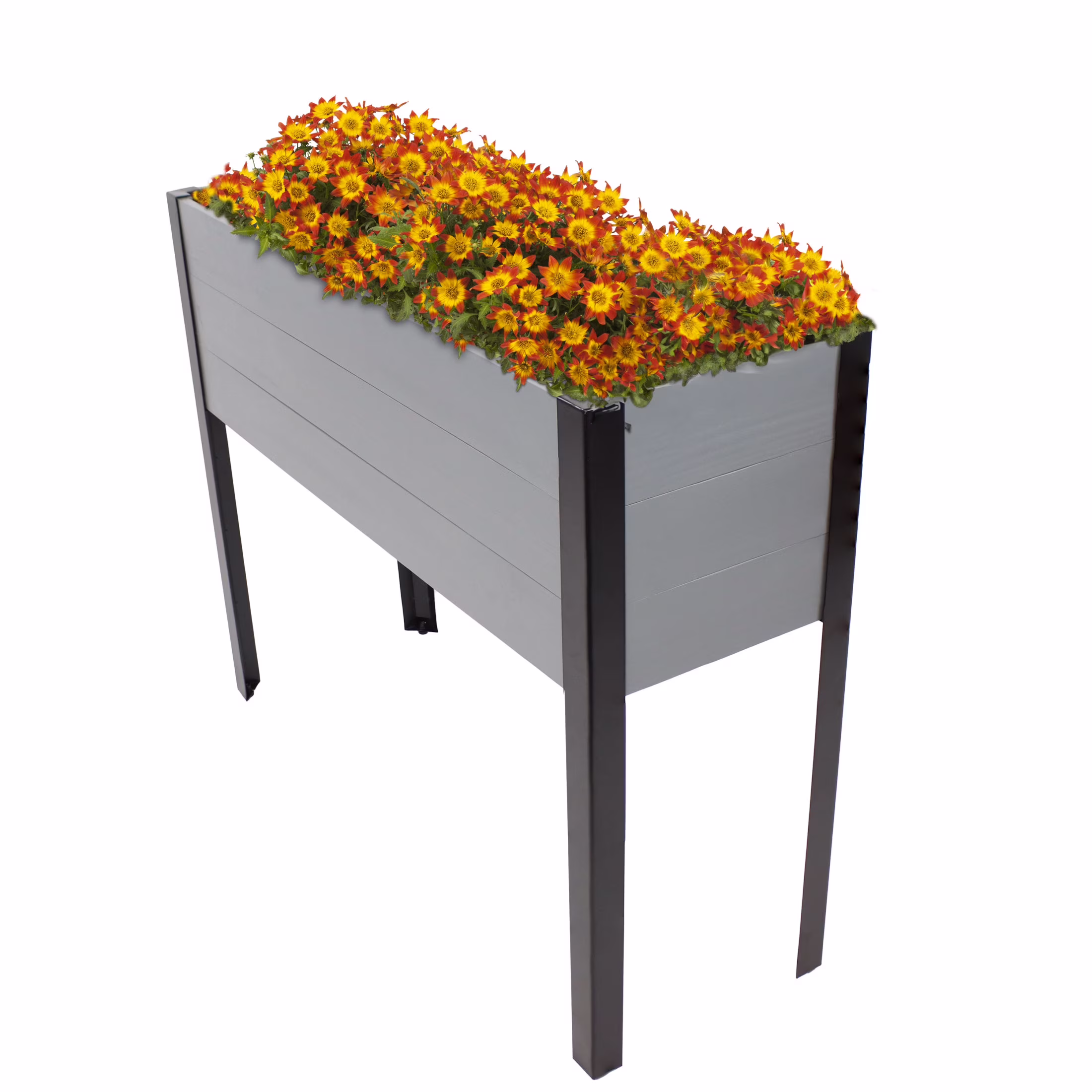 Sunnydaze 36.75 x 12.75 x 31 Brown Acacia Wood Rectangular Raised Garden Bed with Legs