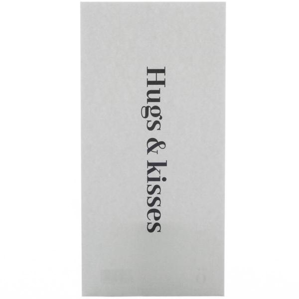 Kort 7,5x16 cm hugs & kisses