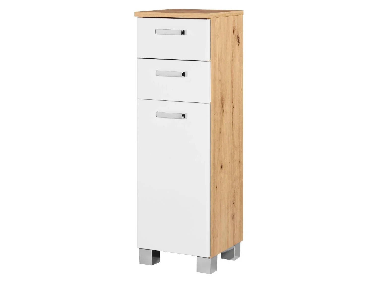 LIVARNO home Armoire latrale Palermo, blanc/imitation chne