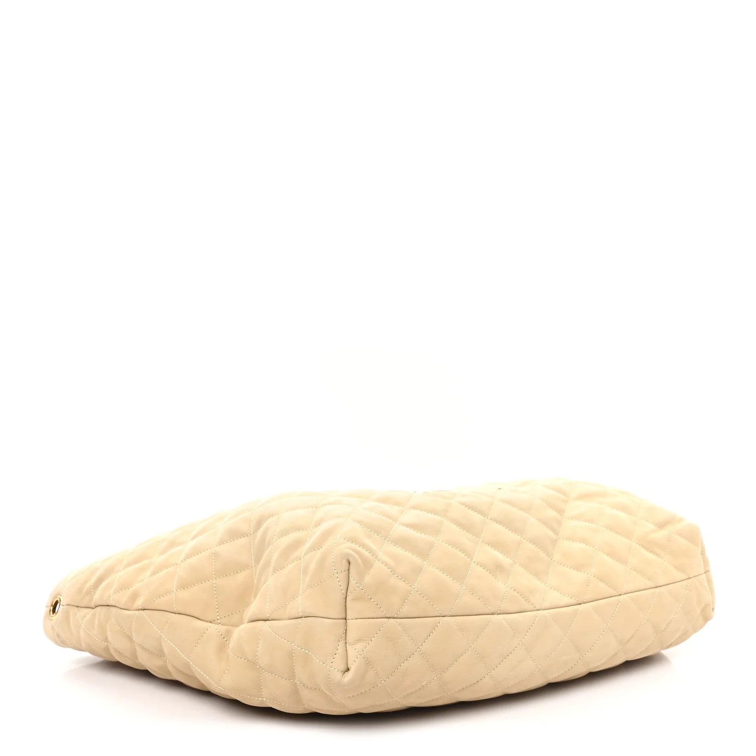 Nubuck Suede Quilted Maxi Icare Shopping Tote Safari Beige