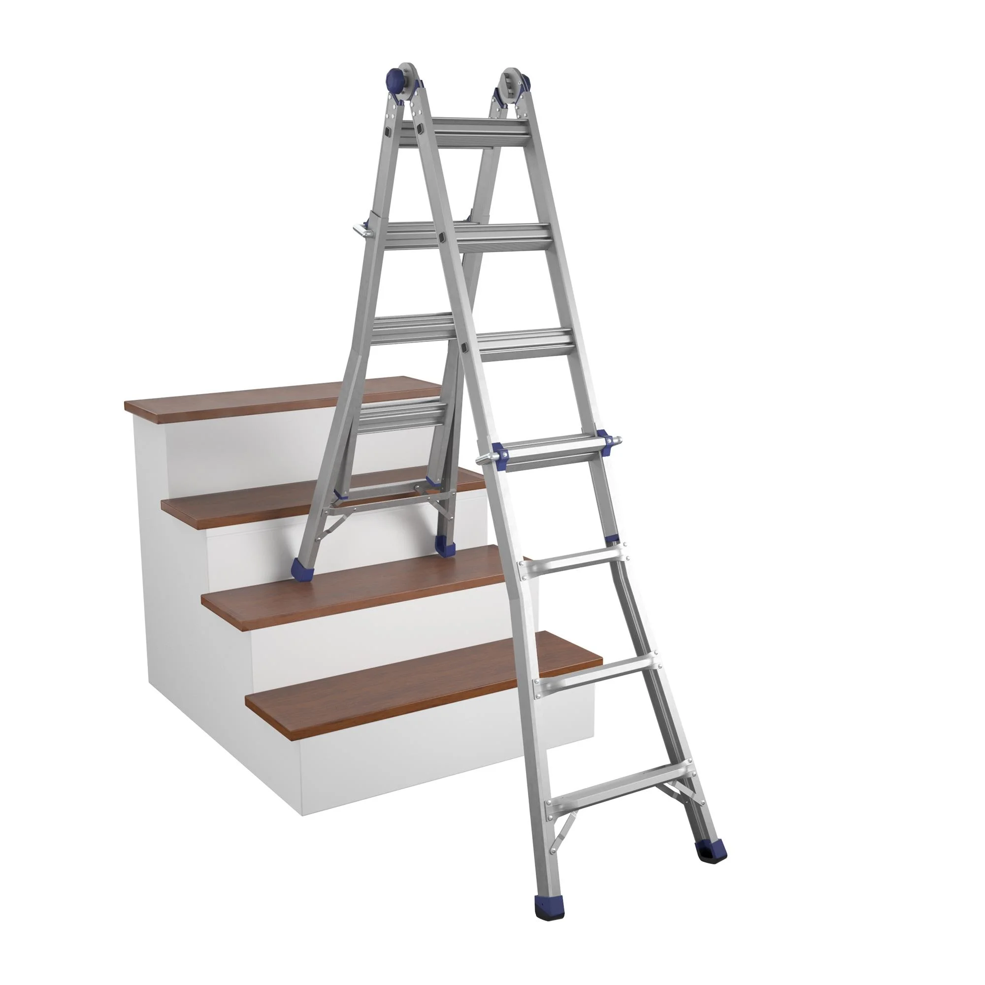18ft Reach Height Aluminum Multi-Position Ladder,300 lb. Load Capacity Type IA Duty Rating - Image 7