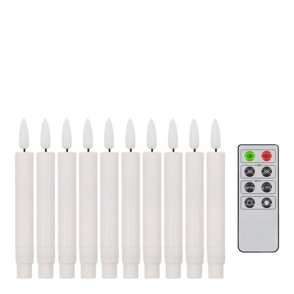 LED juletrelys 10 stk hvit