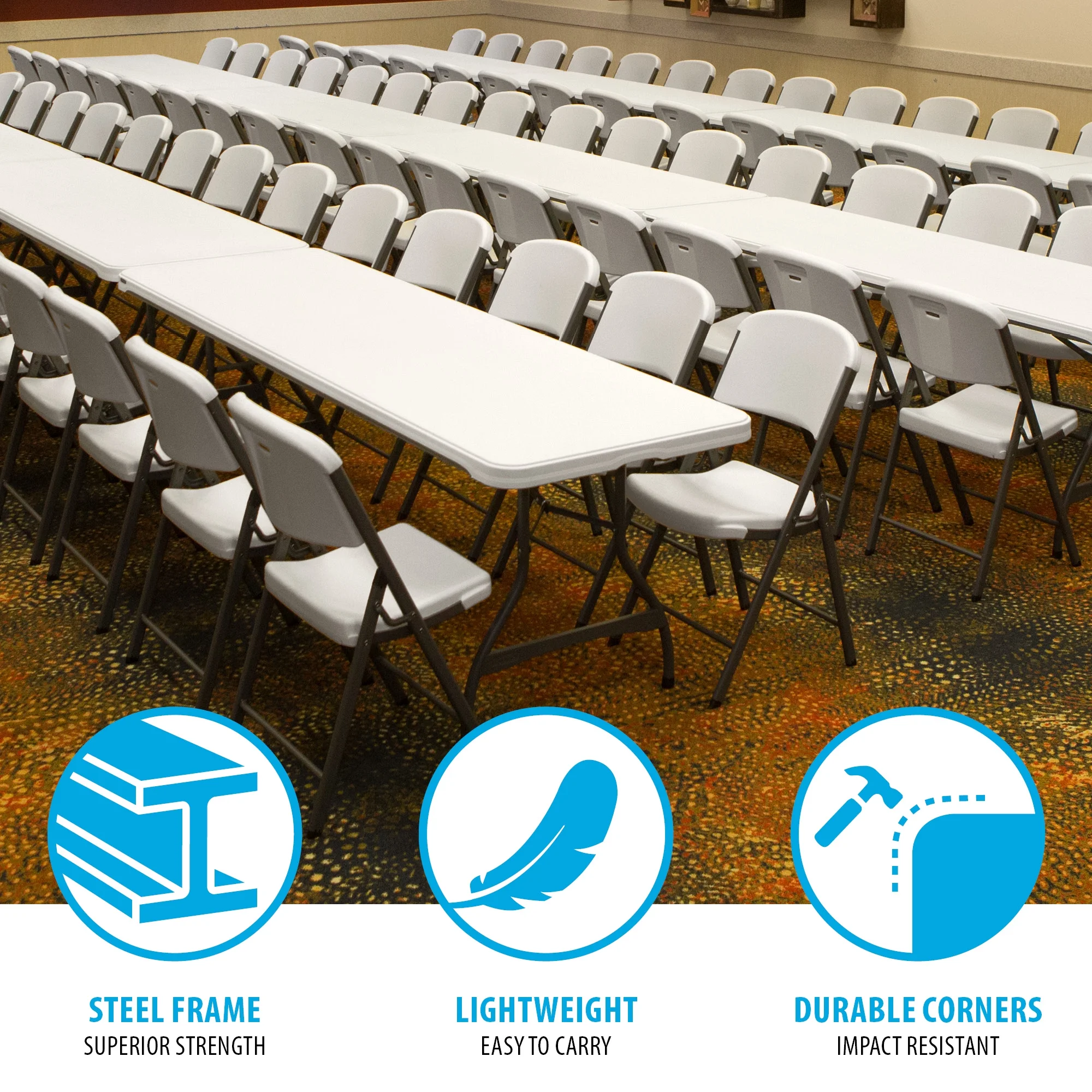 Lifetime Folding Table and Chair Set - Pack of 108