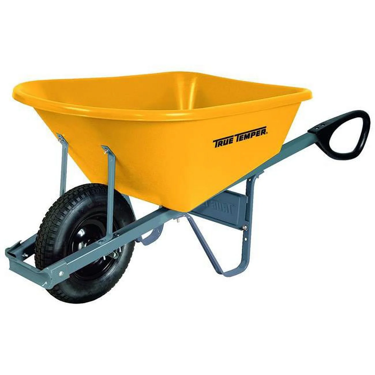 True Temper RP6TC14 6 Cubic Foot Wheelbarrow with Tough Steel Handles