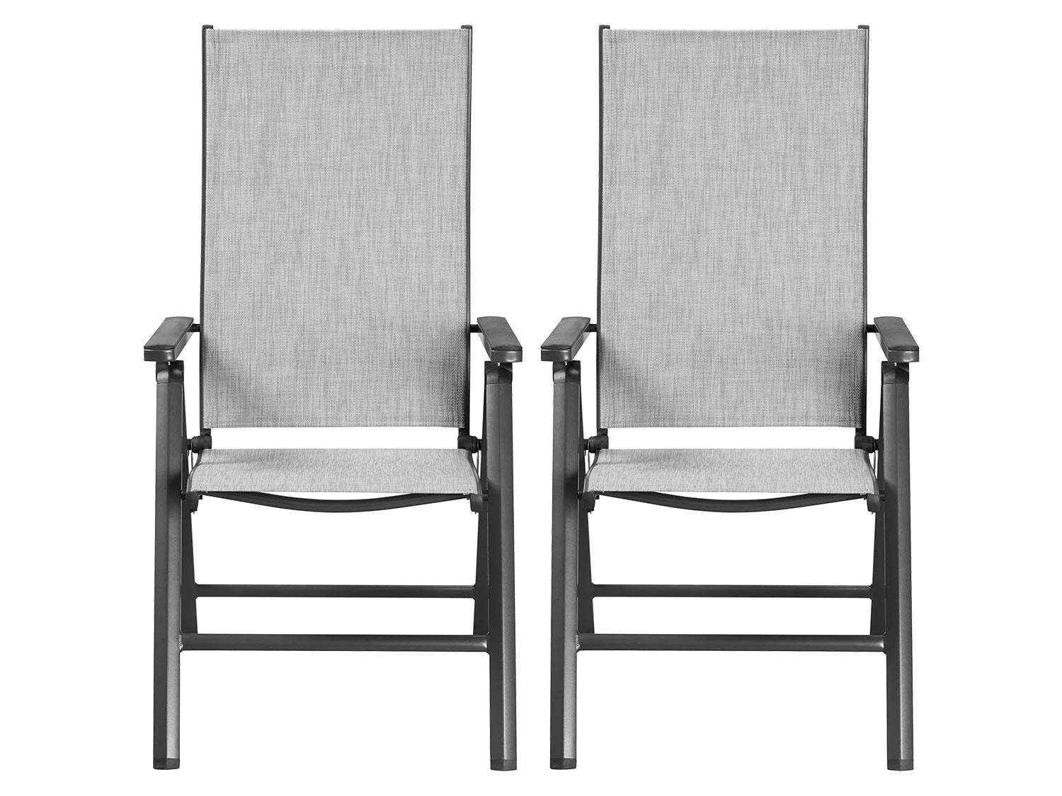 LIVARNO Lot de 2 fauteuils en aluminium Houston
