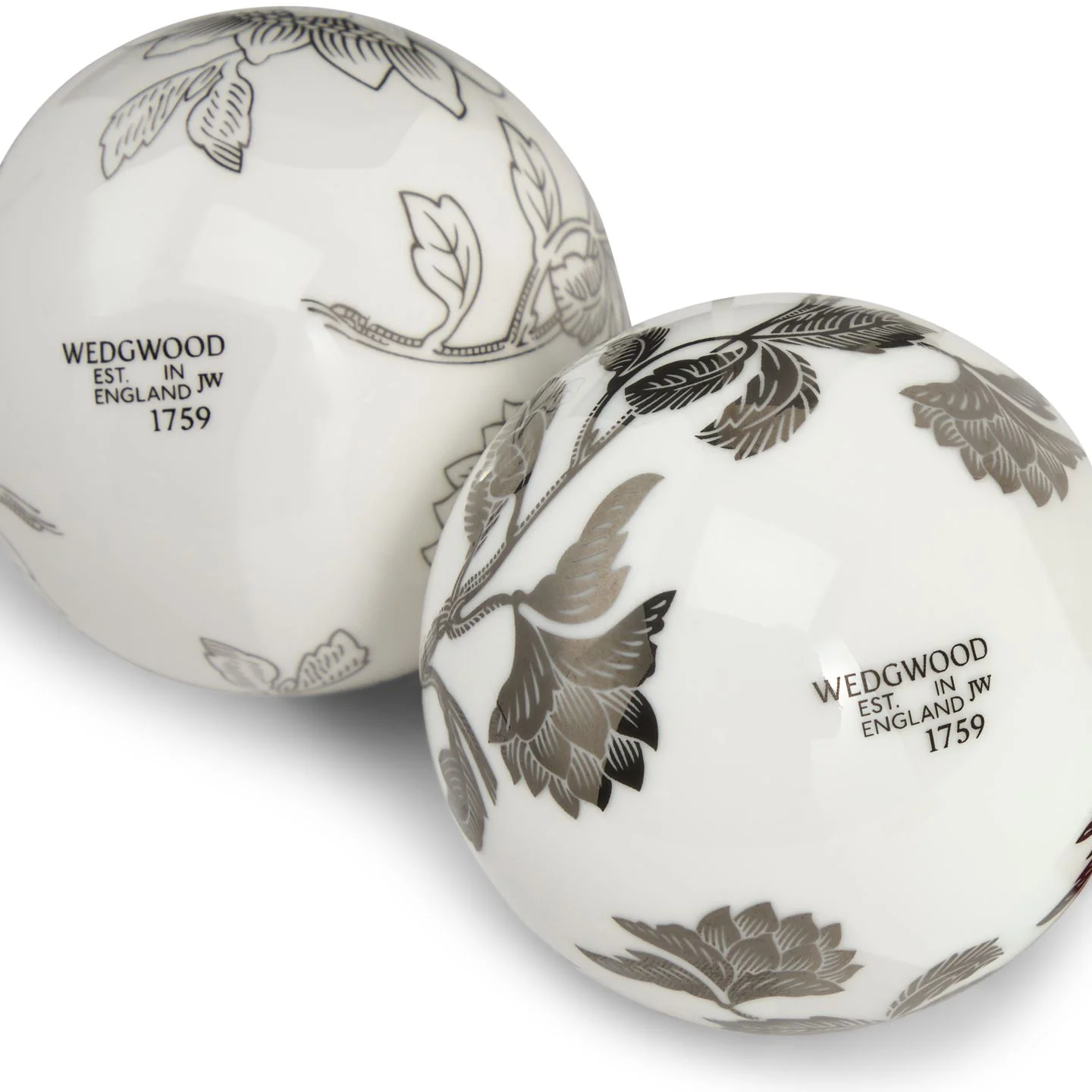 Festive Tonquin Ornament Pair Silver