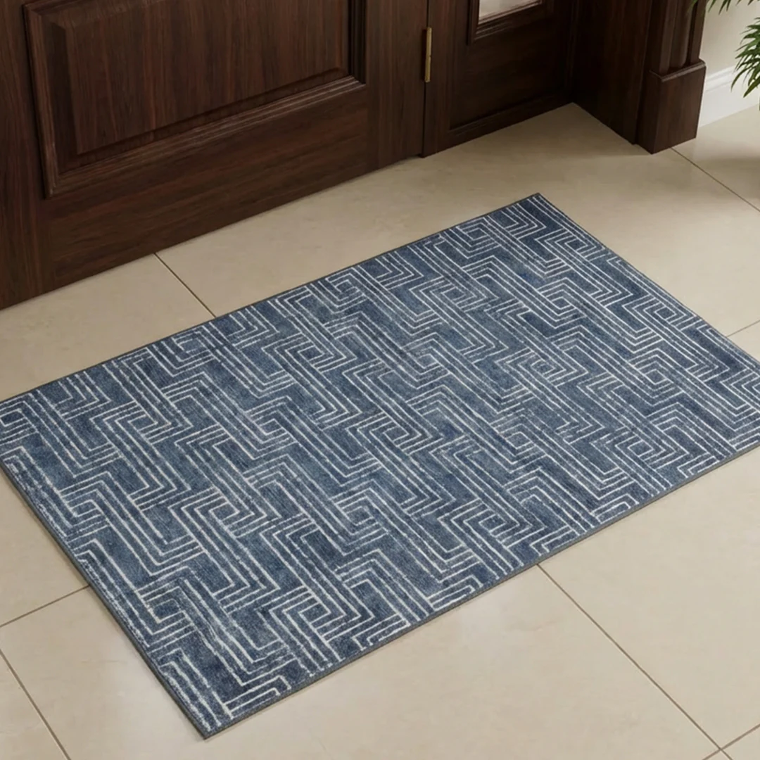 Muddy Mat® Cipher Washable Area Rugs for Living Room, Bedroom & Dining Room – Modern Soft Low Pile Non Slip Carpet – Pet Friendly Waterproof Foldable Rugs for Home