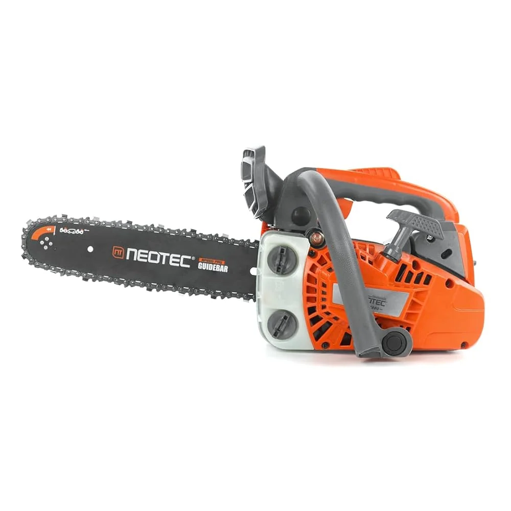 NEO-TEC 12 Inch Top Handle Gas Chainsaw 25.4cc 2-Stroke Portable Small Gas Powered Chain Saws Motosierra De Gasolina for Tree-climbing Tree Pruning Wood Cutting Firewood Preparation Yard Maintenance