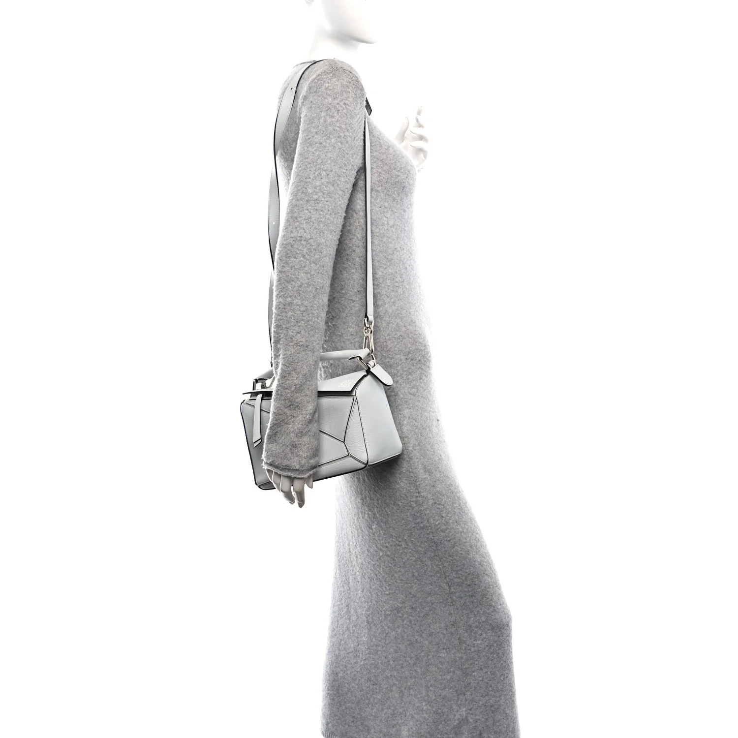 Calfskin Small Puzzle Bag Kaolin