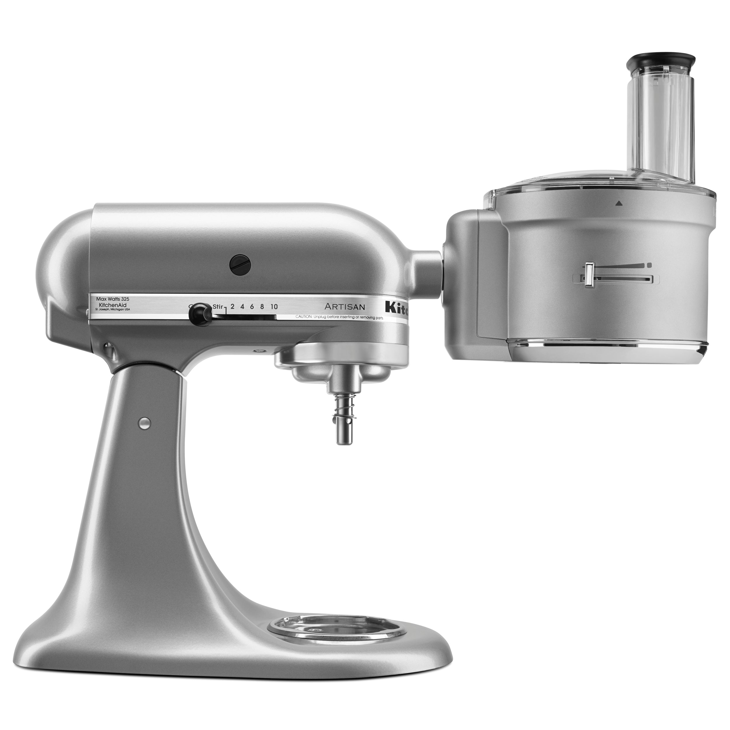 Robot pâtissier KitchenAid KSM150PSCU Artisan Series de 5 pintes à tête inclinable, couleur argent contour