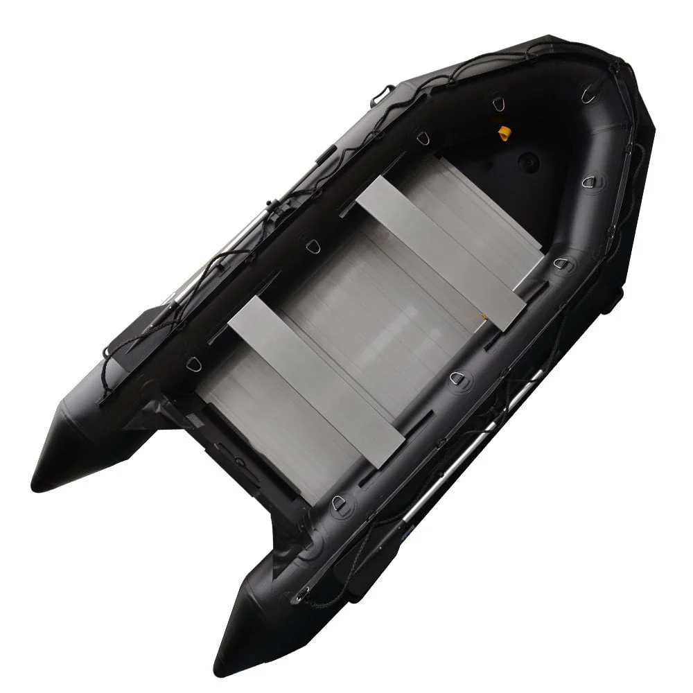 BRIS 12.5ft Inflatable Boat Inflatable Fishing Rescue Dive Boat Dinghy Raft Pontoon Boat