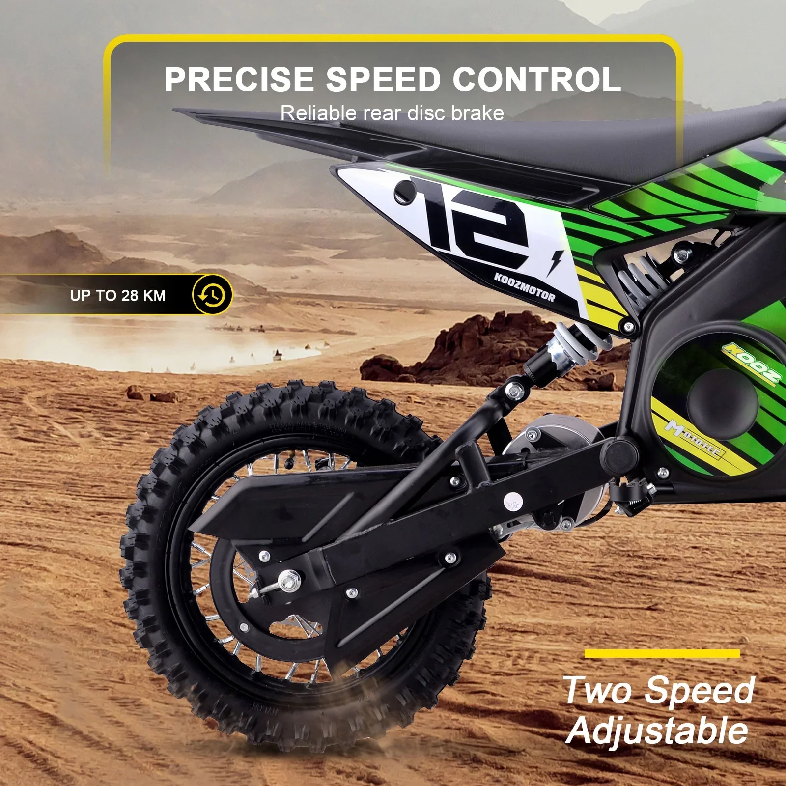 MotoTec 36v 1000w (HP112E) Electric Dirt Bike Blue