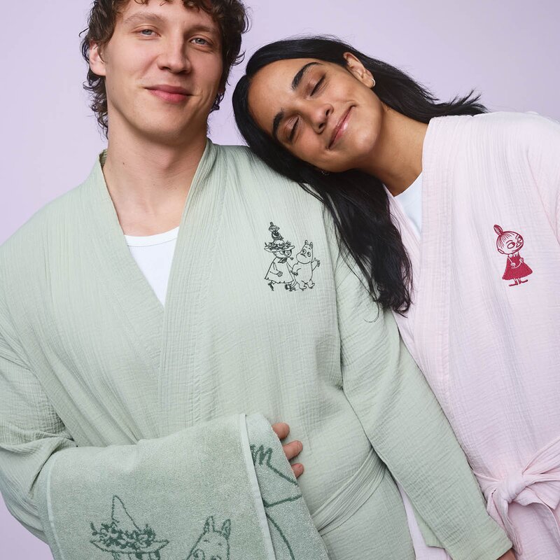 Mummi badekåpe musselin S/M rosa