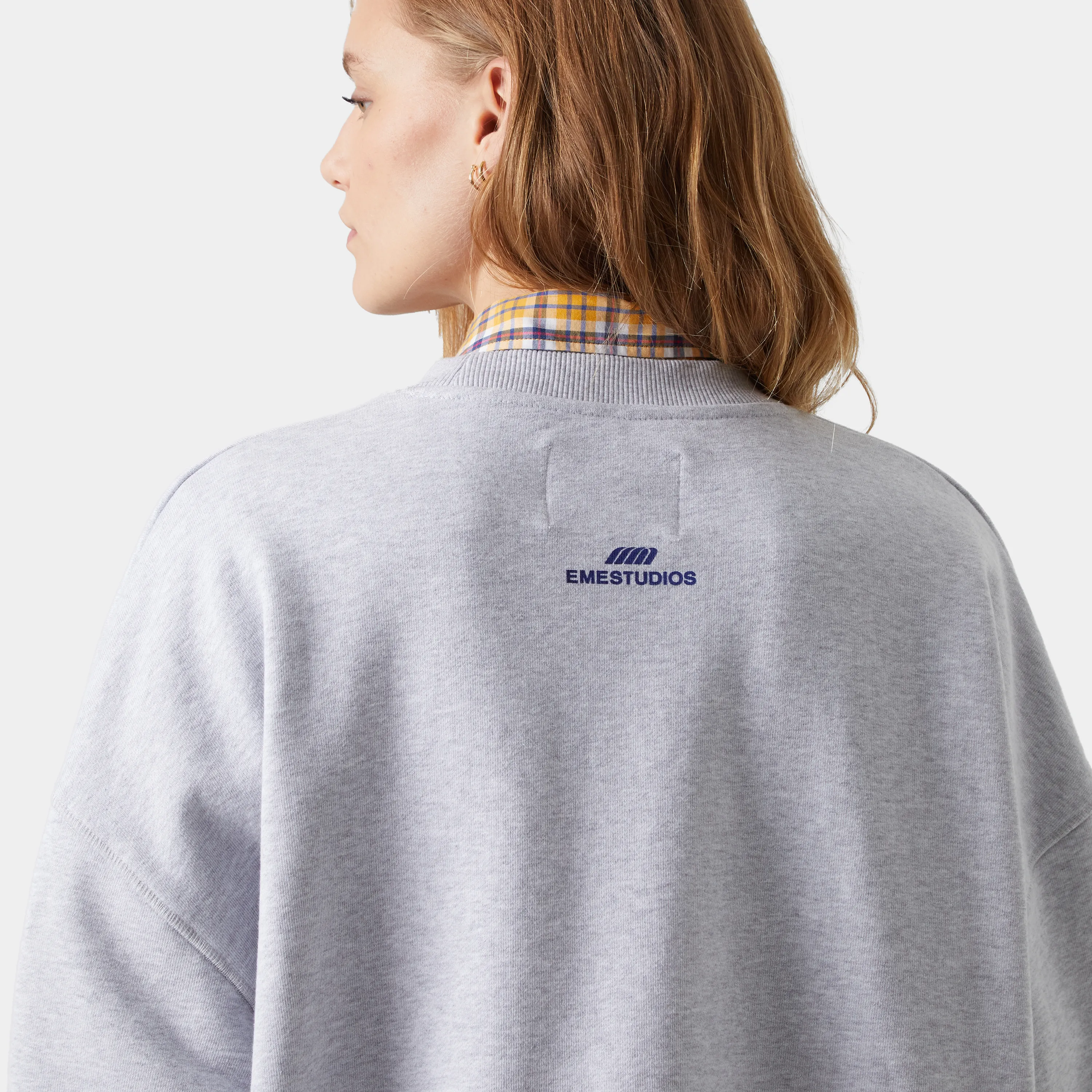 Mbuddy Grey Oversized Crewneck