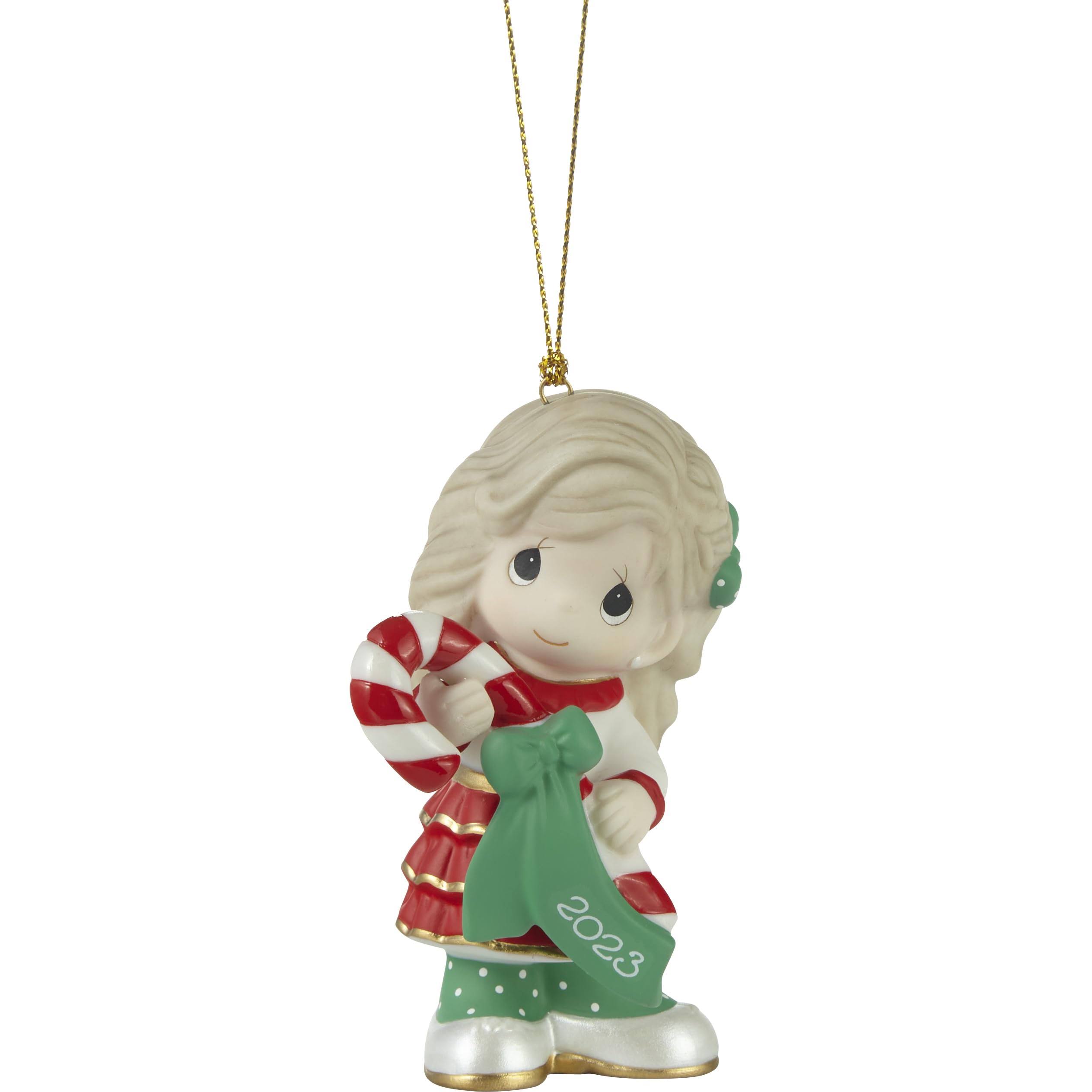 Precious Moments Sweet Christmas Wishes 2023 Dated Girl Ornament
