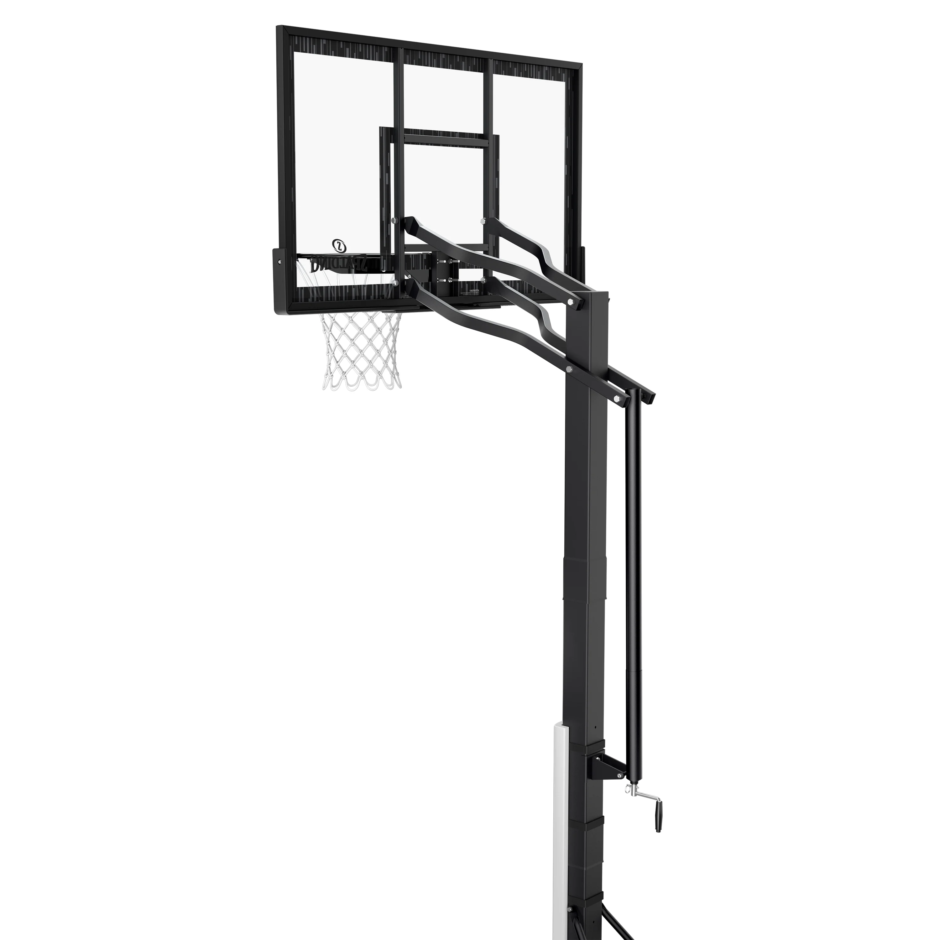 60-Inch Portable Basketball Hoop with Acrylic Backboard, Screw Jack Lift Arena Slam Rim-Outdoor Play(Single) - Image 7