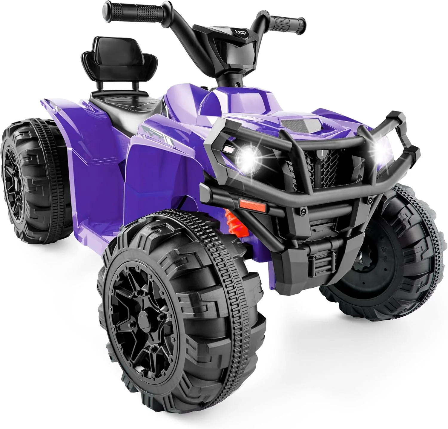 Quad électrique 12 V pour enfants Best Choice Products, véhicule tout-terrain à 4 roues avec audio Bluetooth, vitesse maximale de 3,9 km/h, pneus à crampons, phares LED et radio.