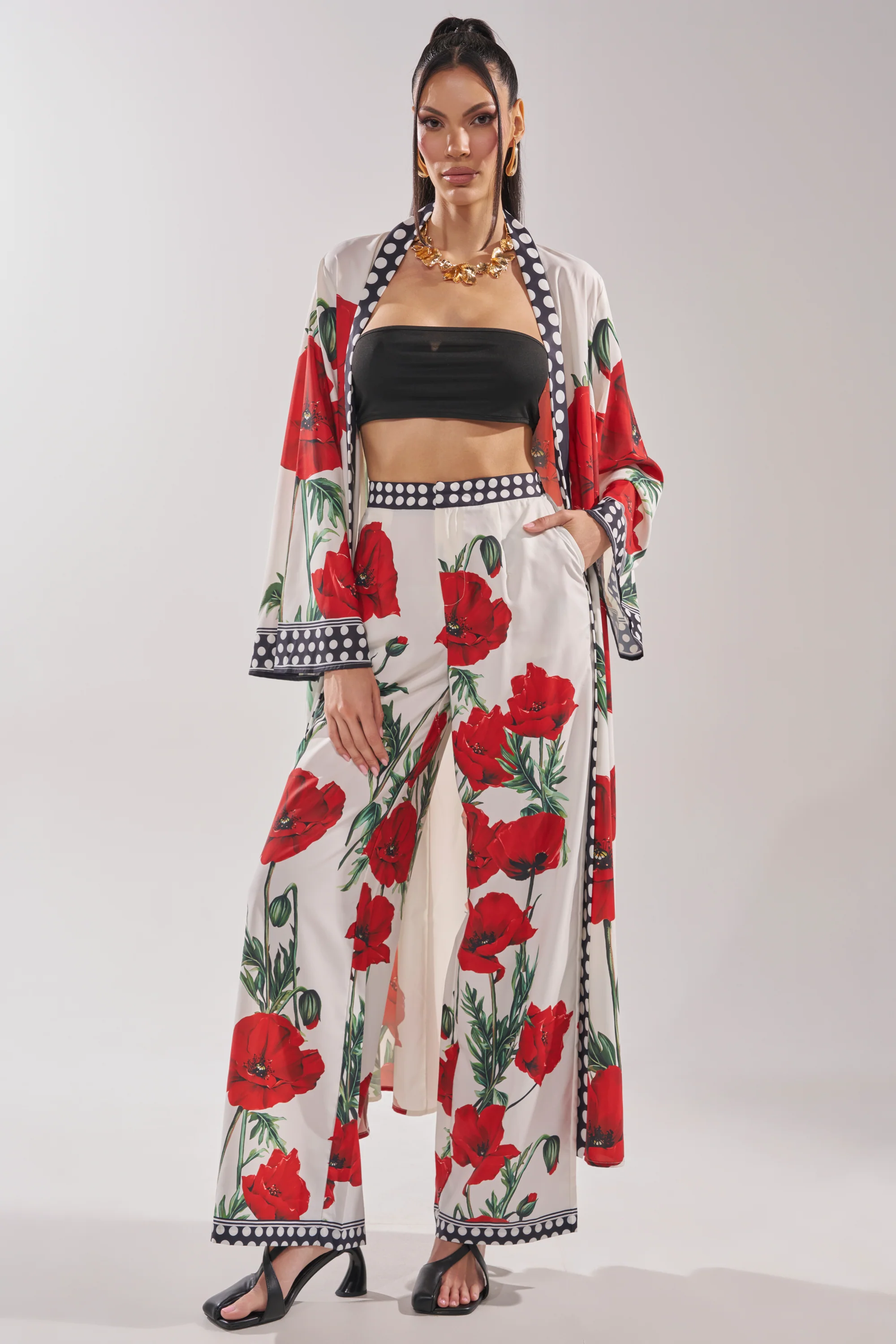 BELLADONNA PRINT PALAZZO PANTS IN WHITE MULTI - Akira Store