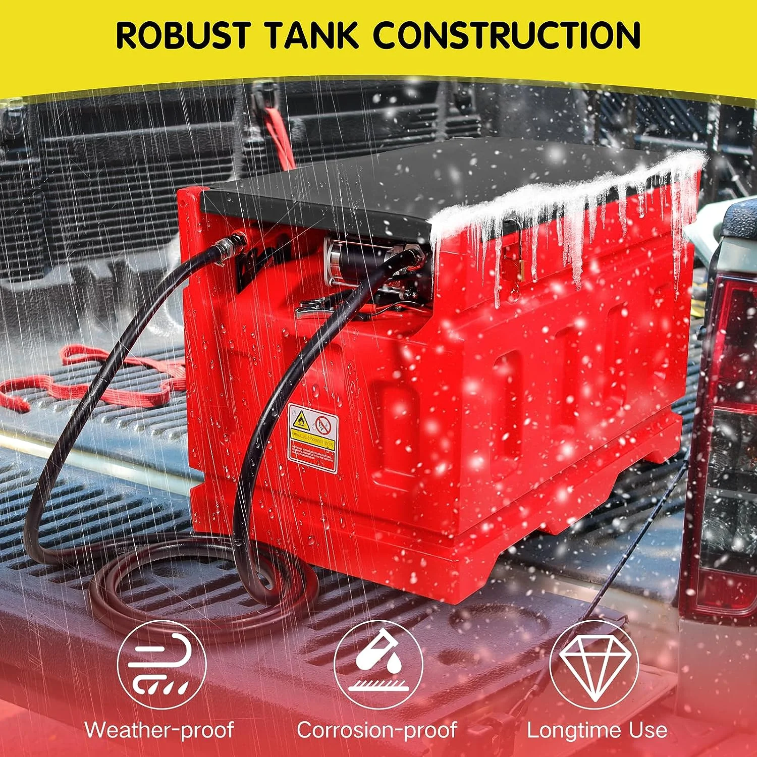 Portable 48 Gallon Fuel Tanks with 12V DC Gasoline Fuel Transfer Pump 15 GPM - Image 6