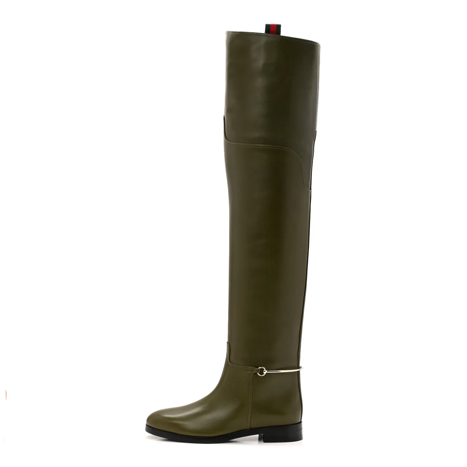 Marot Lux Slim Horsebit Over The Knee 38 Luscious Green