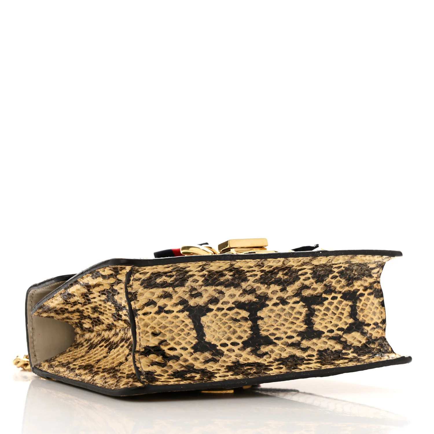 Snakeskin Mini Sylvie Chain Shoulder Bag Roccia