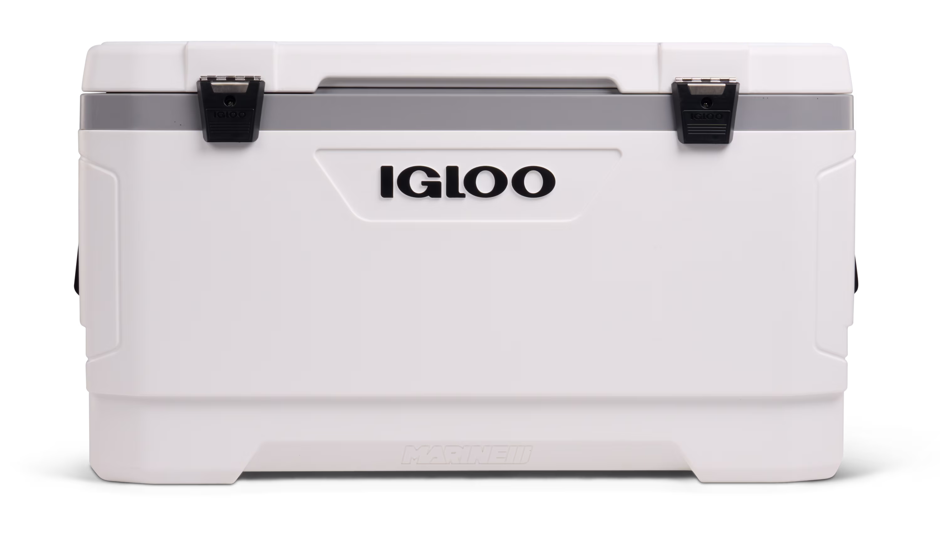 100 QT Latitude Marine Ultra Hard-Sided Cooler, White and Moonscape Gray