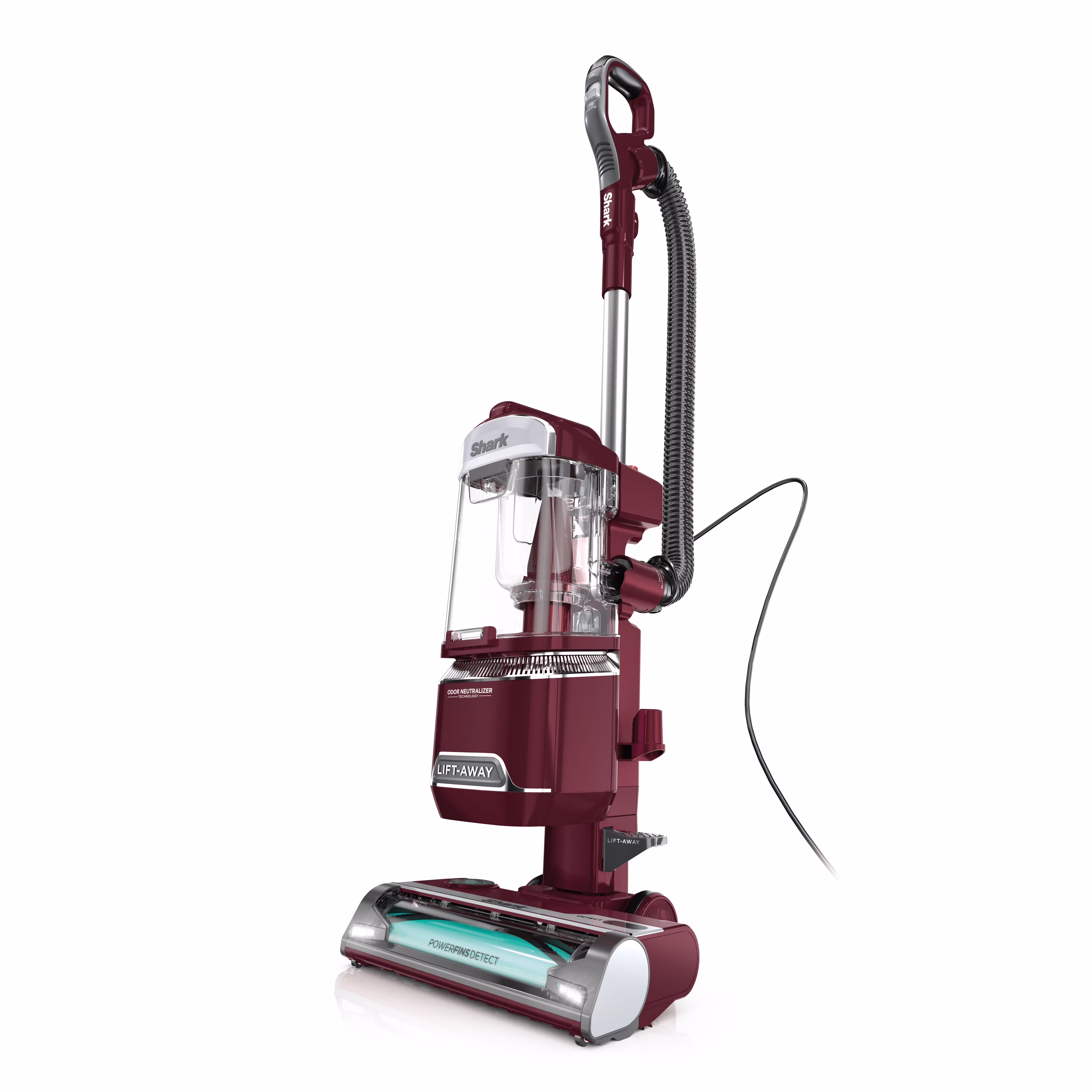 Shark Detect Lift - Away ADV Corded Upright Vacuum with Powerfins Detect, Self - Cleaning Brushroll & Odor Neutralizer Technology, LA492, Burgundy