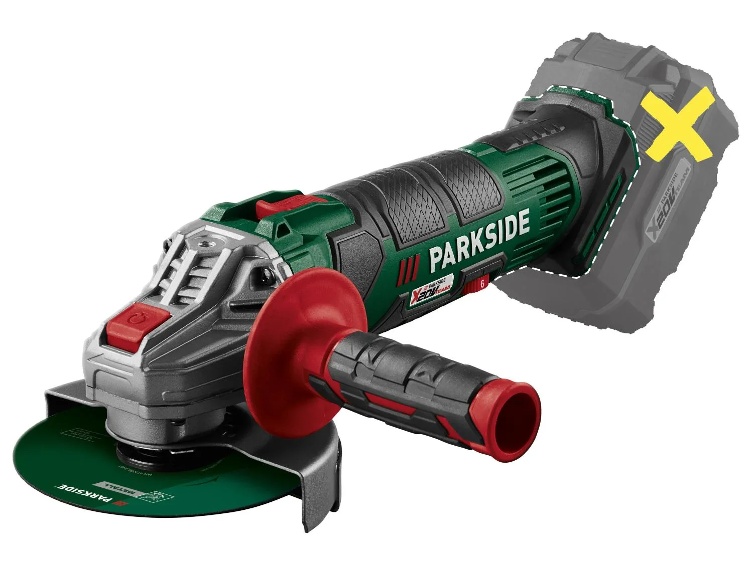 PARKSIDE Meuleuse dangle sans fil PWSA 20-Li G4, 125 mm, 20 V