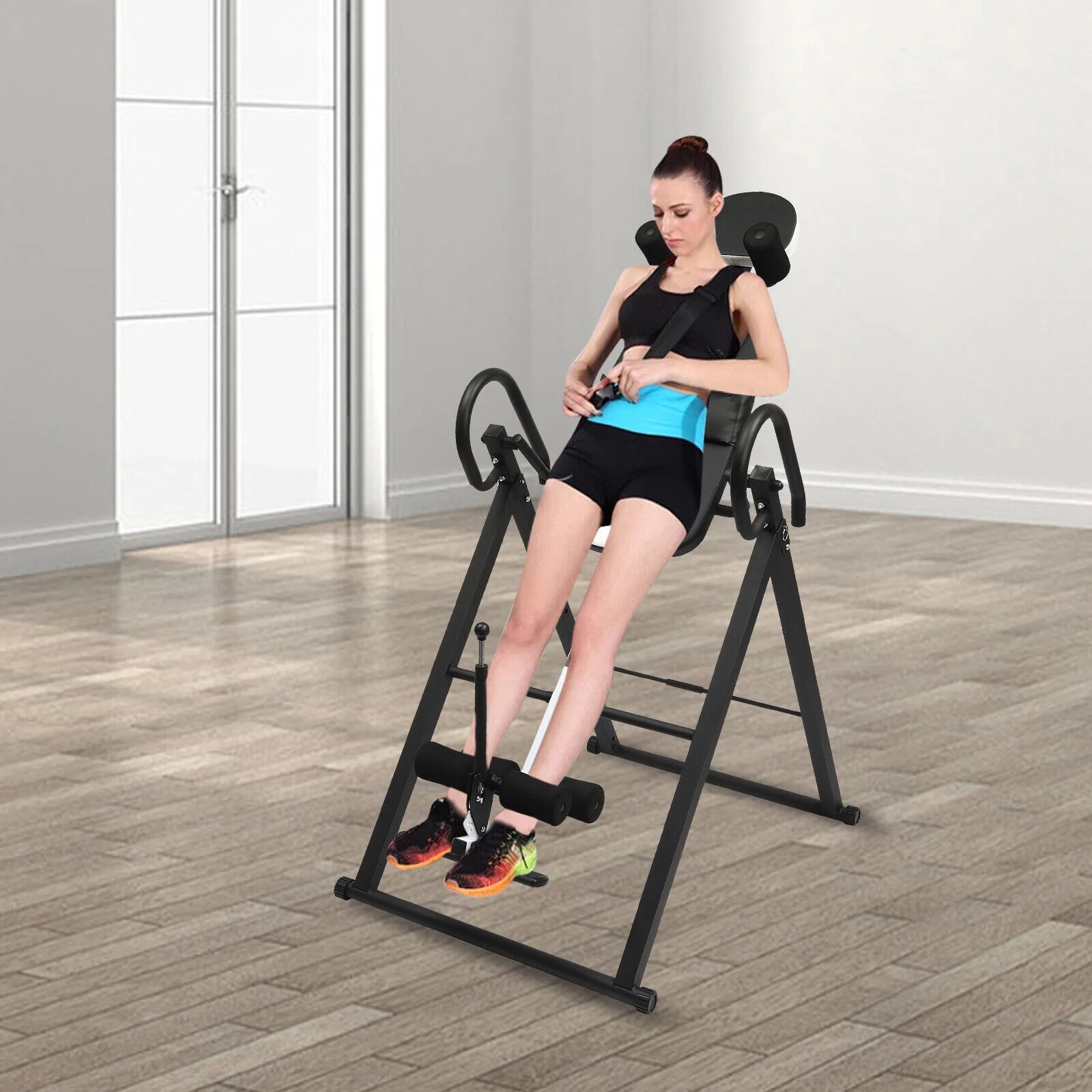 Foldable Inversion Table Advanced Back Pain Ankle Relief Gravity Fitness - Image 2