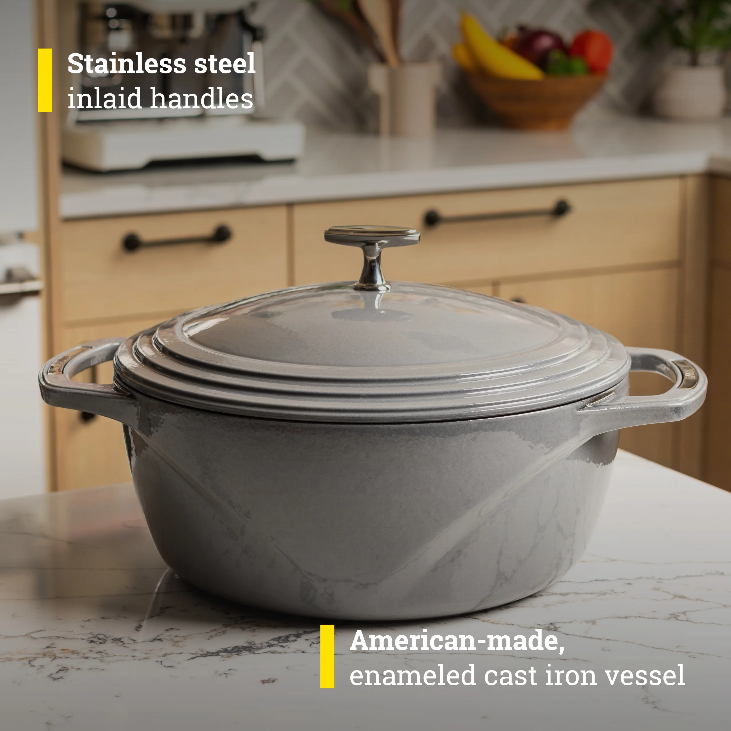 Lodge USA Enamel Dutch Oven 7.5 Qt., Moonstruck