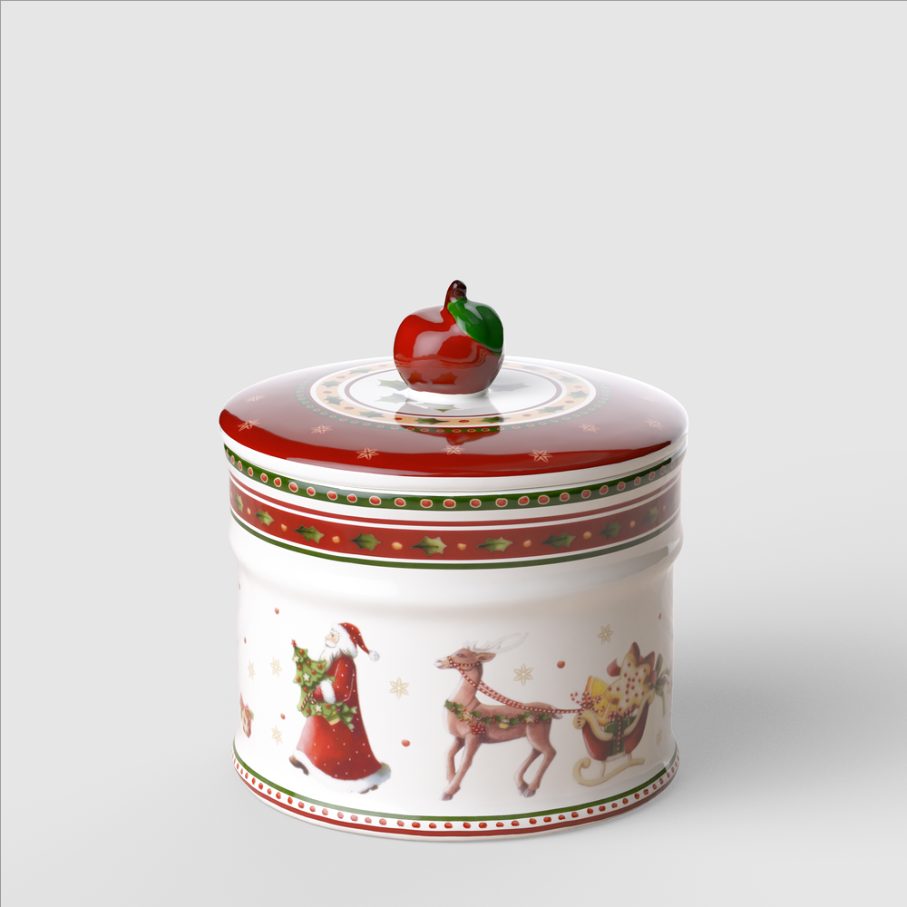 Winter Bakery Delight Cookie box - Red, 4.4''