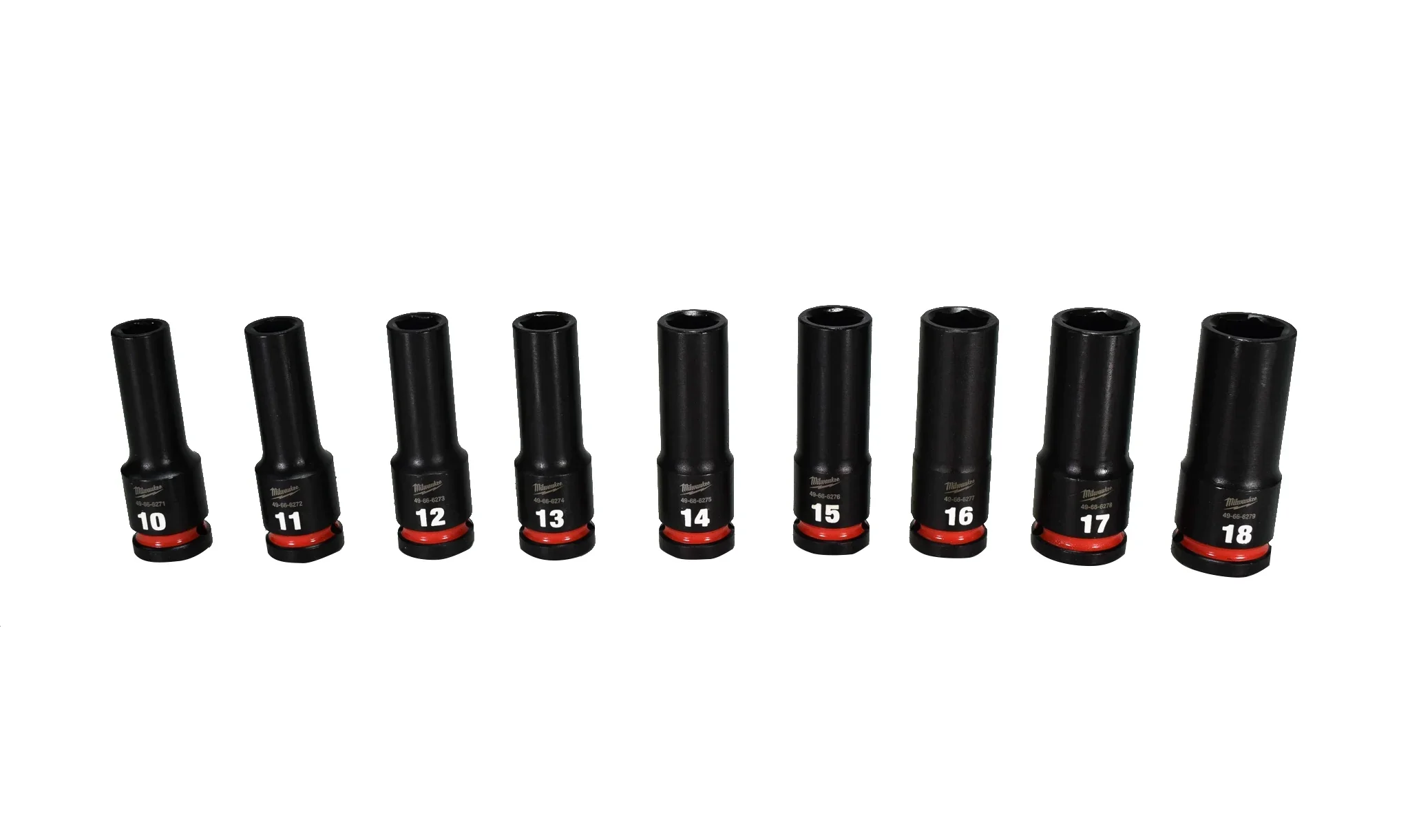 Milwaukee 49-66-6803 1/2 Impact Duty Drive Metric Deep Well Socket Set (16pc)