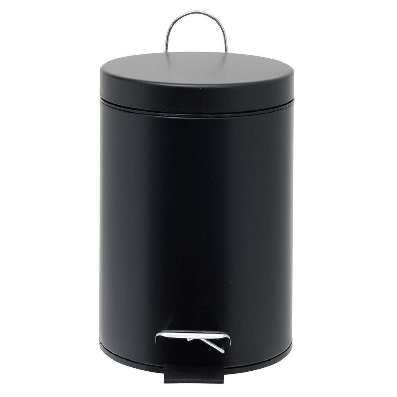 Poubelle salle de bain métal 3L noir