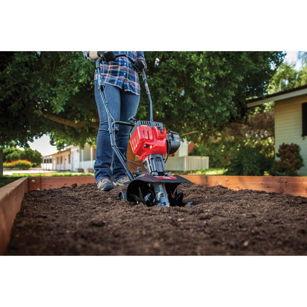 EC 2 Cycle Gas Power Walk Behind 9 Inch Garden Cultivator Tiller, Red(1) - Image 9