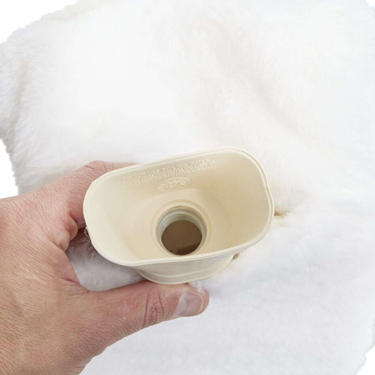 Bouillotte manchon polyester blanc 1,8L