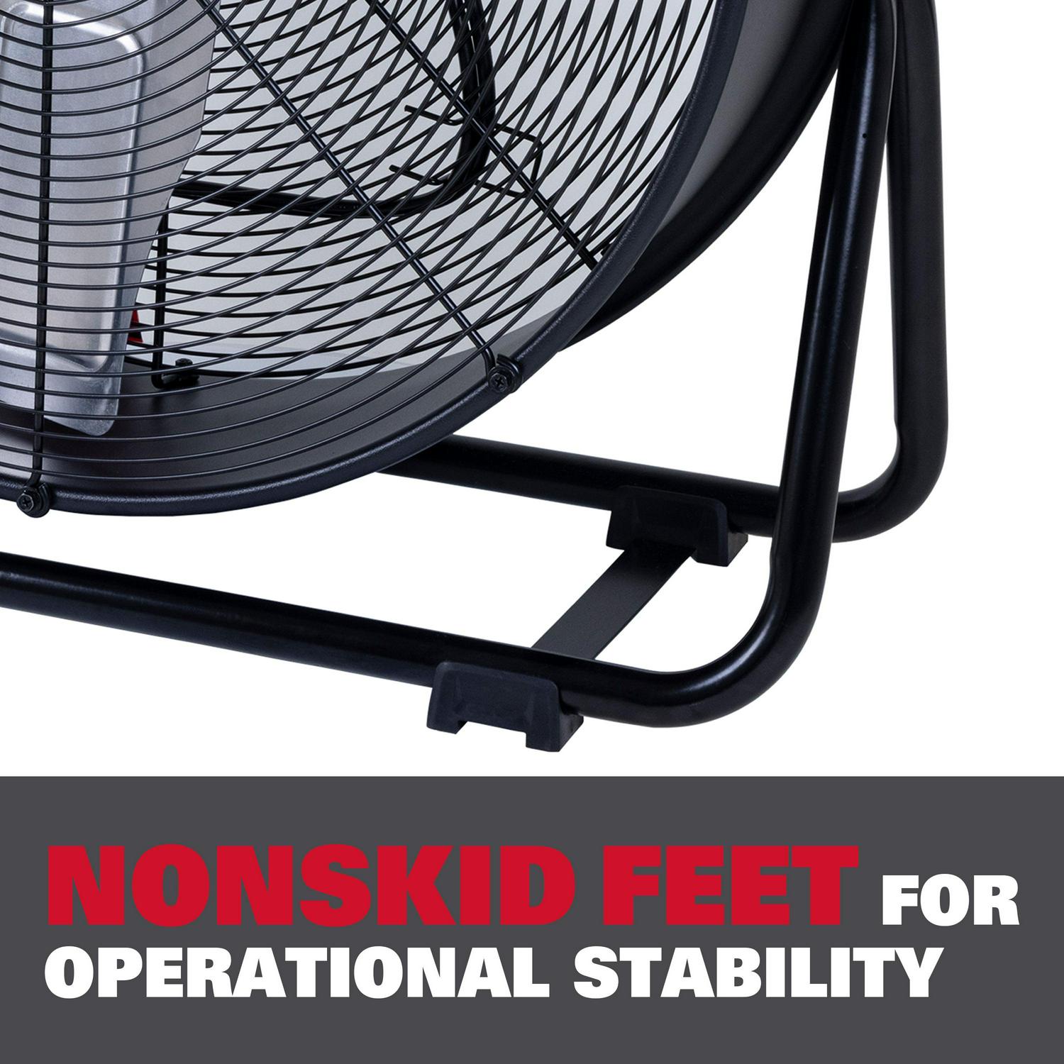 24 Inch High Velocity Drum Floor Fan. Industrial. 3-Speed. Adjustable Tilt - Image 5