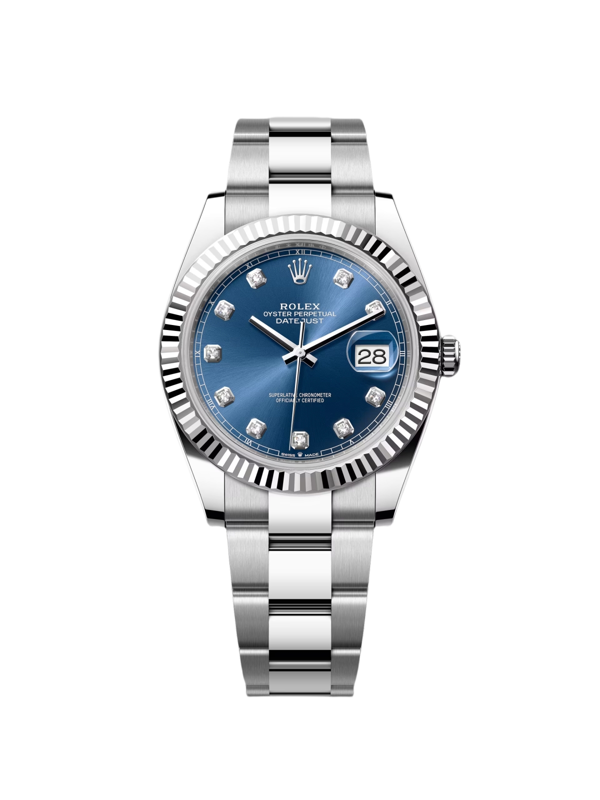 [Super Clone]RLX  Datejust 126334-0015 Blue Diamond Oyster 41mm Stainless Steel Mens Watch