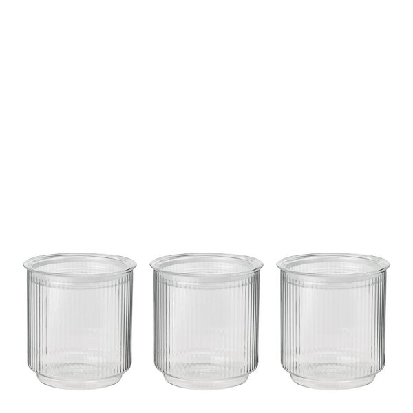 Pilastro glasskrukke m/lokk 0,6L 3 stk