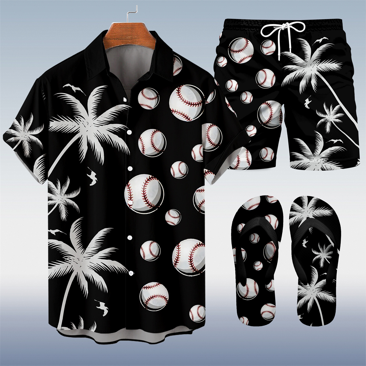 Ensemble trois pièces Suitmens pour homme, imprimé Tiki Party Hawaïen, référence 023