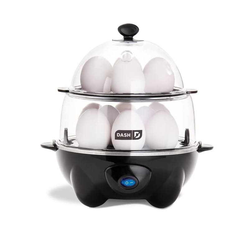 Dash Deluxe Rapid Egg Cooker for Hard Boiled, Poached, Scrambled Eggs, Omelets, Steamed Vegetables, Dumplings & More, 12