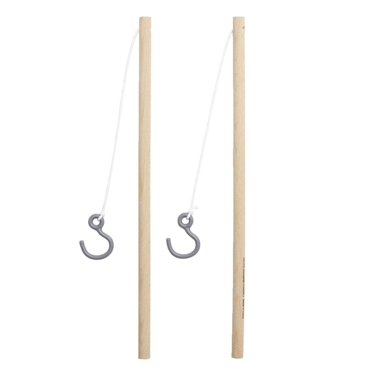 Jeu de pêche à la ligne avec 5 canards et 2 cannes en bois