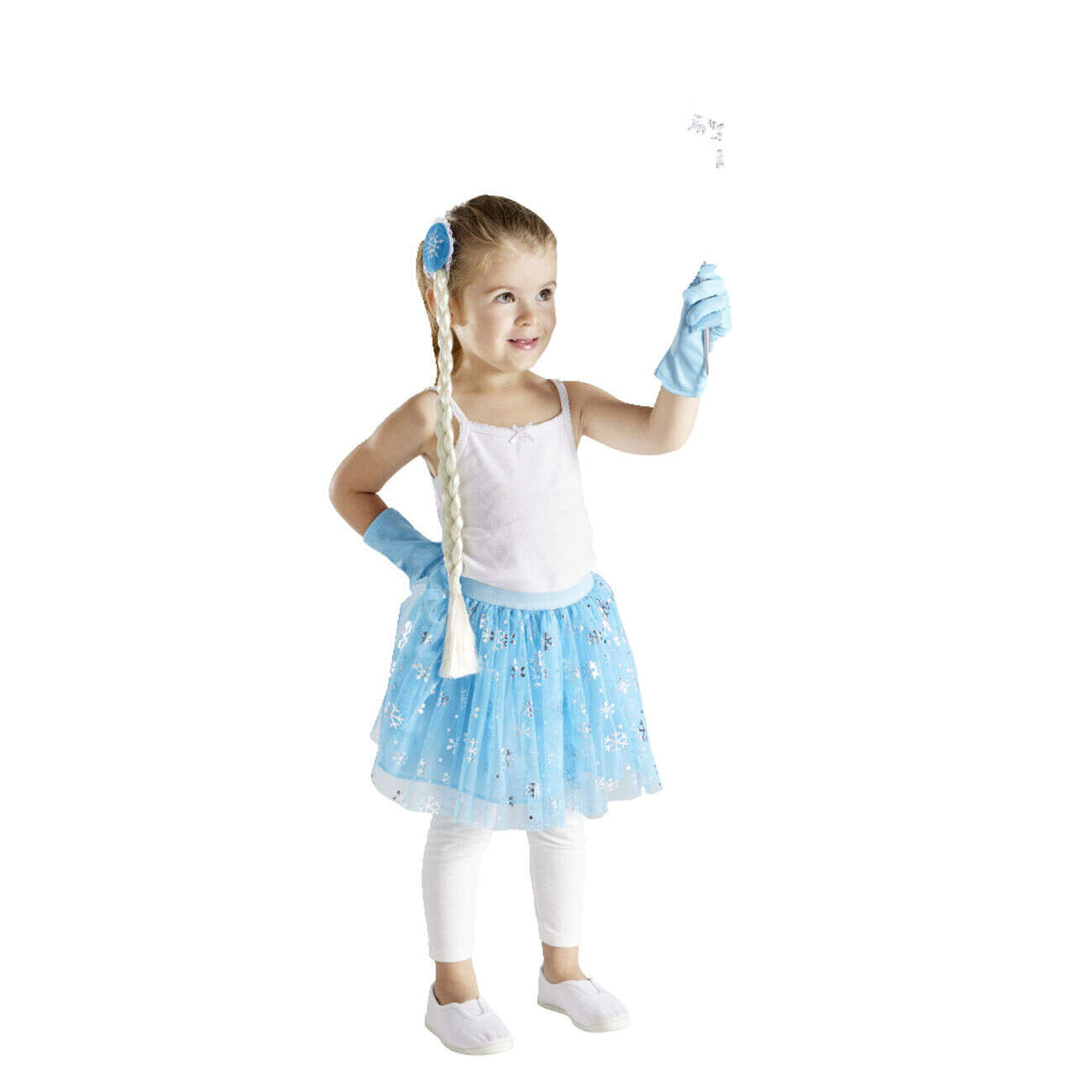 Deguiz'box déguisement fille 4/6 ans princesse des neiges bleue 4 pièces