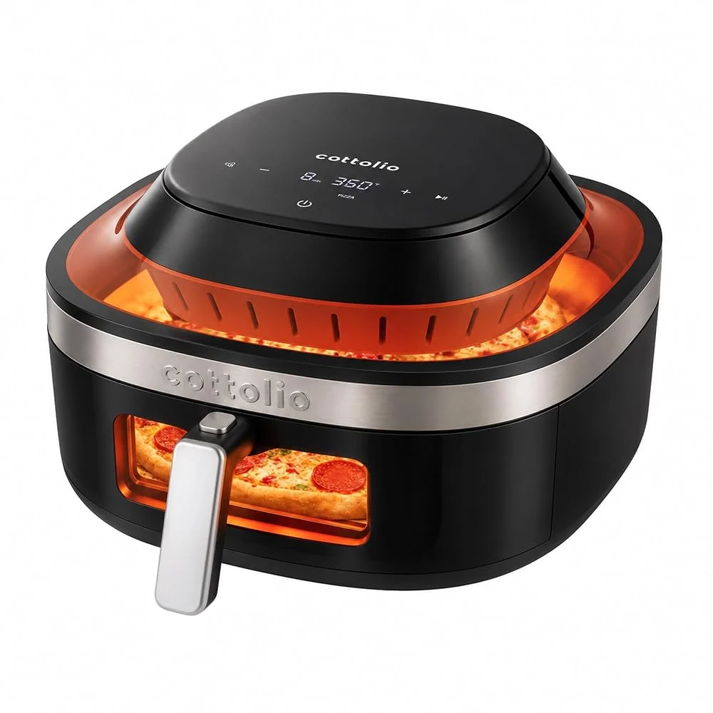 Naples Pizza Air Fryer, 8.4 Qt, Stainless Steel Basket, Dual-Heat