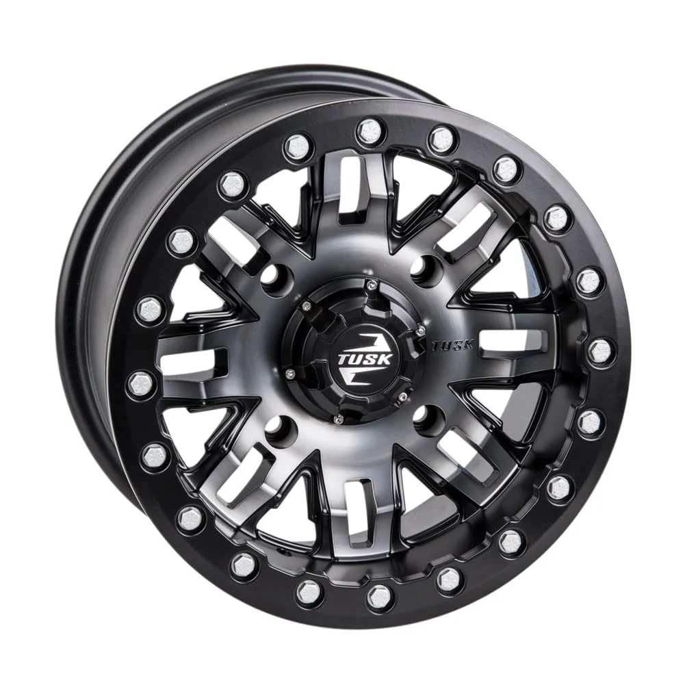 (4 Pack) 4/156 Teton Beadlock Wheel 15x10 5.0 + 5.0 Gun Metal/Black For Polaris RZR XP 1000 Desert Edition 2015 - Image 3