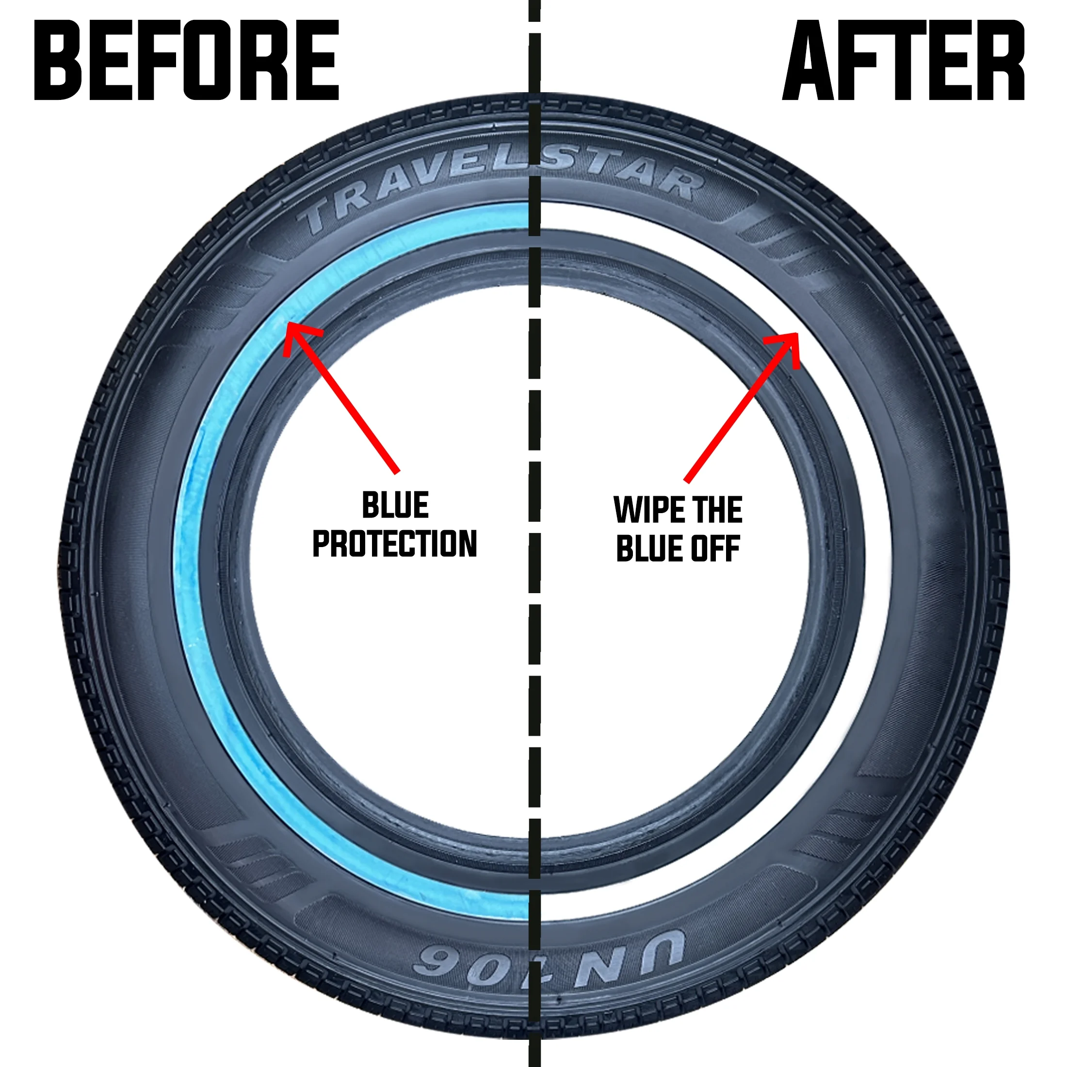 Travelstar UN106 All-Season 205/75R15 205/75/15 97S Passenger Tire White Wall 18mm(No Rim)